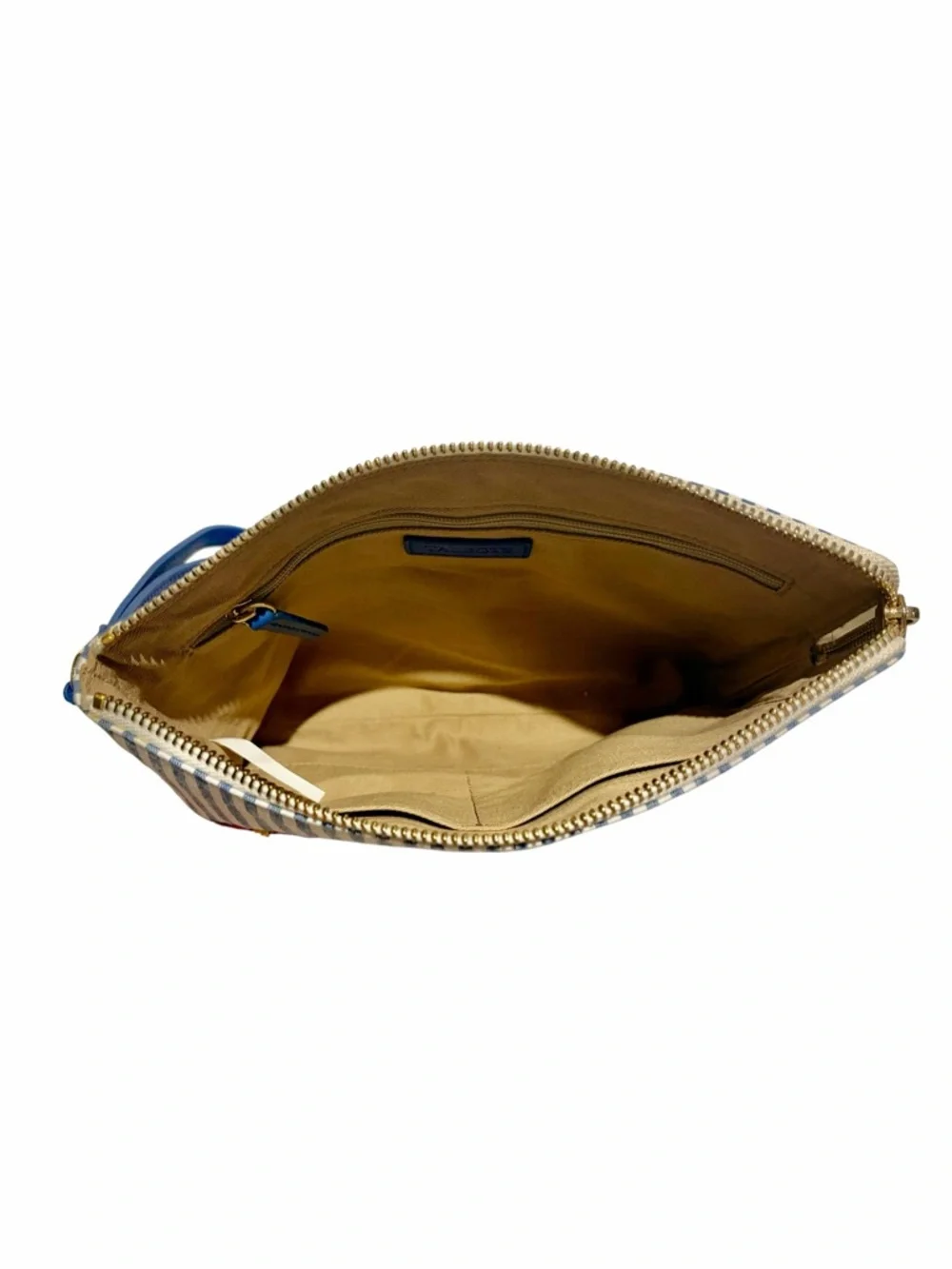 Talbots Beaded Sunglasses Wristlet Clutch | Blue Stripe Coastal Beach Bag Summer - Picture 4 of 5